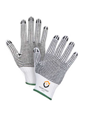 Dotted Safety Gloves  with Custom Logo